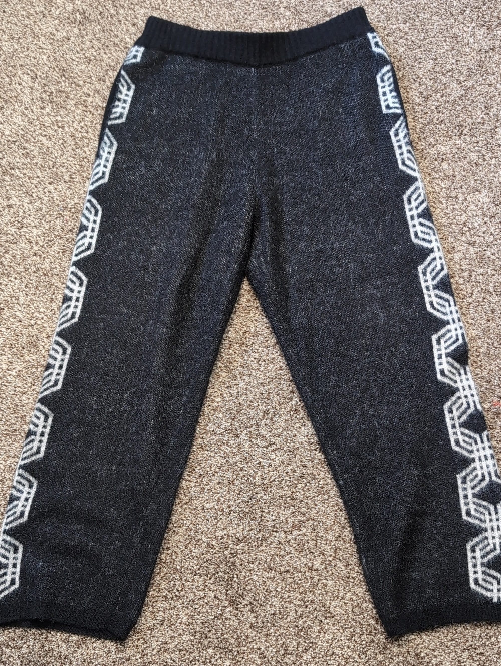 ZANEROBE Men’s Knit Joggers Size 34 Wool Blend Grey Black